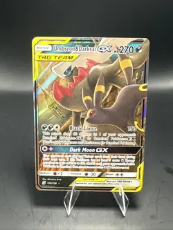 Pokemon TCG UMBREON & DARKRAI GX Holo Card 125/236 Sm-Unified Minds Tag Team EX - Image 2
