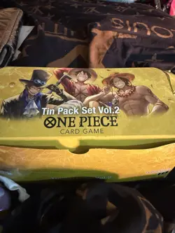 Bandai Namco One Piece Card Game Tin Pack Set Vol. 2 Box Monkey D. Luffy Ace - Image 3