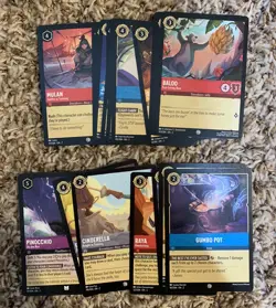Disney Lorcana - Rise of the Floodborn - 20 Card Lot Assorted Random Set Mint - Image 1