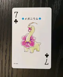 Pokemon Poker Set Lugia Playing Card 1999 #154C Meganium MP - Image 1