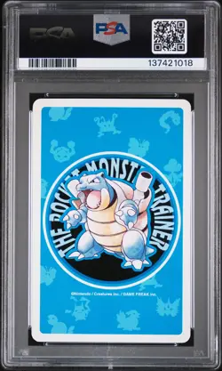 1998 POKEMON BLUE VERSION PLAYING CARDS 7 OF CLUBS #122 MR. MIME PSA 10 - Image 2
