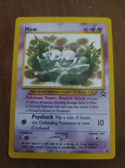 Pokemon Mew Card 47 Promo Black Star Wizards of the Coast Near Mint - Image 1