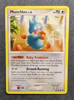 Munchlax - 70/111 - Pokemon Rising Rivals Card - LP - Image 1
