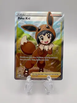 Pokemon Shining Fates Poke Kid Full Art Ultra Rare Holo Trainer Card 070/072 LP - Image 1