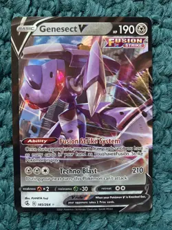 GENESECT V 185/264 FUSION STRIKE Set - ULTRA RARE Holo Pokemon Card - LP - Image 1