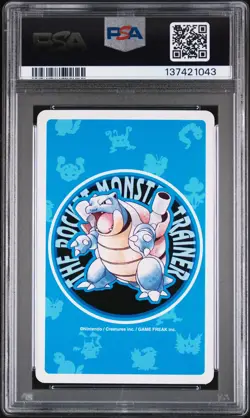 1998 POKEMON BLUE VERSION PLAYING CARDS 6 OF HEARTS #111 RHYHORN PSA 10 - Image 2