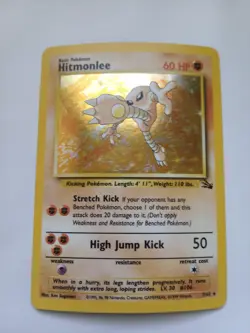 Hitmonlee 7/62 Fossil Holo NEAR MINT - Pokemon Rare Holo Cards - Image 1