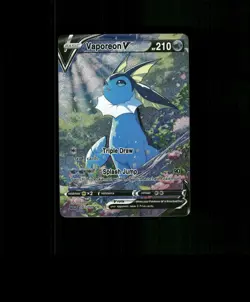 FAN-ART READ DESCRIPTION BELOW HOLO Vaporeon Card Vaporeon Pokemon Card p1 - Image 1