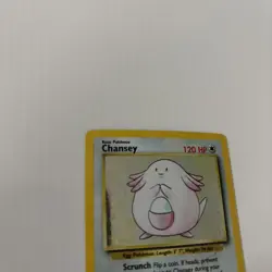 Pokemon TCG Base Set Chansey Holo Card #3/102 MP Condition - Image 3