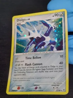 Pokemon TCG Dialga Diamond & Pearl Holo Rare Card 1/130 2007 Perfect Swirl! 💎 - Image 2