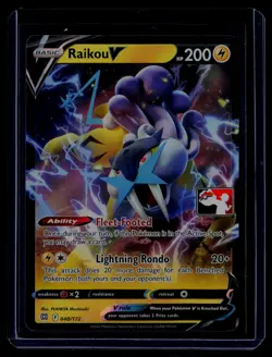 Pokemon TCG Prize Pack Series Cards #048/172 Raikou V - Image 1