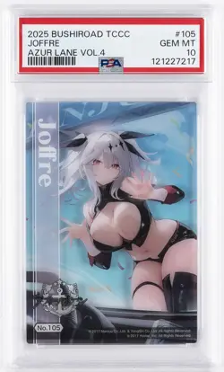 2025 BUSHIROAD TRADING CARD COLLECTION CLEAR AZUR LANE VOL.4 #105 JOFFRE PSA 10 - Image 1