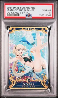 2021-DATE FATE/GRAND ORDER ARCADE JEANNE D'ARC (ARCHER) PSA 10 - Image 1