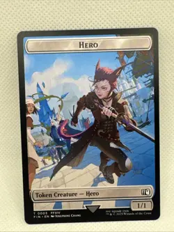 MTG - Hero (0003) (0010) Knight Double-Sided Token Final Fantasy Regular - Image 1