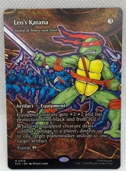 Leos Katana Sword of Sinew and Steel Borderless 18 Teenage Mutant Ninja Turtl... - Image 1