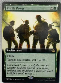 Turtle Power Extended Art 275 Teenage Mutant Ninja Turtles Extended Art R NM MTG - Image 1