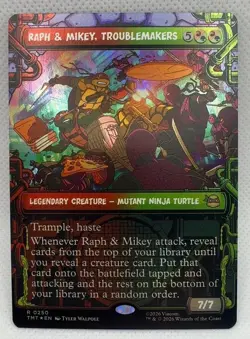 Raph and Mikey Troublemakers Showcase 250 Teenage Mutant Ninja Turtles Foil S... - Image 1