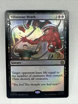 MTG - NM Villainous Wrath Marvel's Spider-Man Foil - Image 1