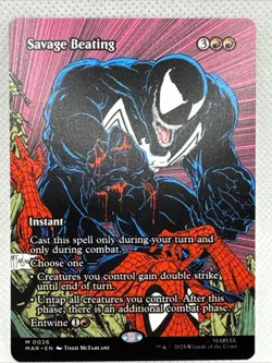 MTG - NM - Savage Beating (Borderless) Marvel Universe Eternal-Legal Regular - Image 1