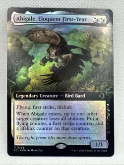 MTG - NM - Abigale, Eloquent First-Year (Extended Art) Lorwyn Eclipsed Foil - Image 1
