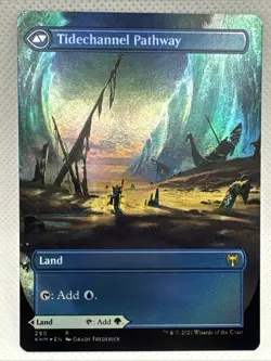 MTG - Barkchannel Pathway (Borderless) Kaldheim Foil NM Unplayed - Image 2