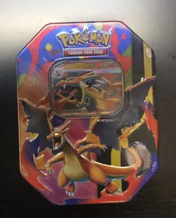 Pokemon TCG Mega Charizard Y EX Tin Brand New Factory Sealed - Image 1