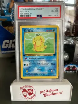 2000 Pokemon 1st Edition Team Rocket - PSYDUCK #65 - PSA 8, Near Mint/Mint - Image 1