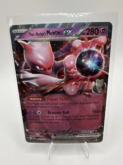 Pokemon TCG Team Rocket’s Mewtwo ex 81/182 Destined Rivals Double Rare *NM* - Image 1