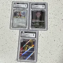 Pokemon CGC 9 Graded Holo Card Lot - Image 1