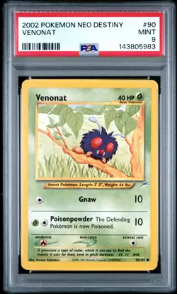 2002 POKEMON NEO DESTINY #90 VENONAT PSA 9 - Image 1
