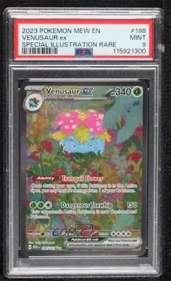 Venusaur ex Special Illustration Rare Pokemon Scarlet & Violet 151 MEW PSA 9 - Image 1