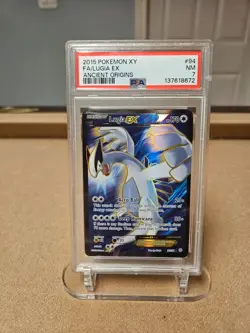 2015 POKEMON XY ANCIENT ORIGINS #94 FULL ART/LUGIA EX PSA 7 - Image 1