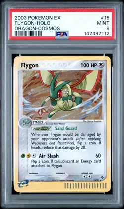 2003 POKEMON EX DRAGON COSMOS #15 FLYGON-HOLO PSA 9 - Image 1