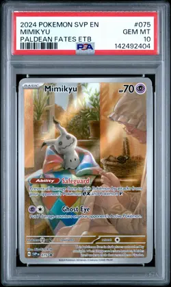 2024 POKEMON SVP EN-SV BLACK STAR PROMO #075 MIMIKYU PSA 10 - Image 1