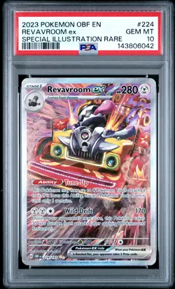 2023 POKEMON OBSIDIAN FLAMES SPECIAL ILLUSTRATION RARE #224 REVAVROOM EX PSA 10 - Image 1