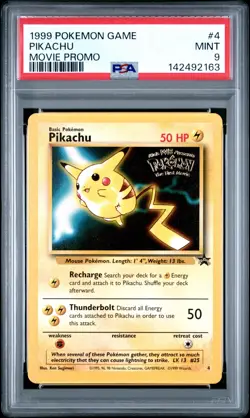 1999 POKEMON GAME MOVIE PROMO #4 PIKACHU PSA 9 - Image 1