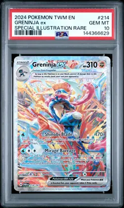 2024 POKEMON TWILIGHT MASQUERADE SPECIAL ILLUSTRATION RARE GRENINJA EX PSA 10 - Image 1