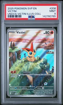 2025 POKEMON SVP PROMO UNOVA VICTINI ILLUSTRATION #208 VICTINI PSA 9 - Image 1