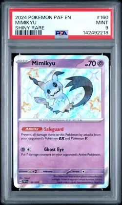 2024 POKEMON PAF EN-PALDEAN FATES SHINY RARE #160 MIMIKYU PSA 9 - Image 1