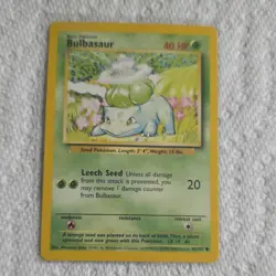 Wizards of the Coast Bulbasaur Base Set Common Pokemon 044/102 Regular - Image 1