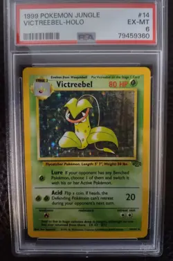 1999 Pokemon TCG Victreebel Jungle 14/64 Holo Unlimited Holo Rare PSA 6 EX-MT - Image 1