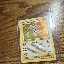 Pokemon Kabutops Fossil Holo Rare 9/62 1999 Wizards of the Coast Near Mint - Image 2