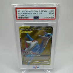 Latias & Latios 2019 Pokemon Sun & Moon 169/181 Team Up PSA 9 - Image 1