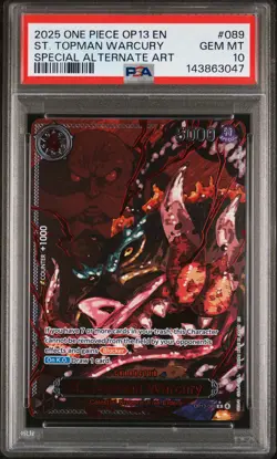 2025 ONE PIECE CARRYING ON HIS WILL SPECIAL ALT ART ST. TOPMAN WARCURY PSA 10 - Image 1