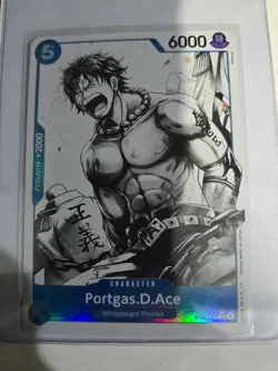 2025 One Piece St22 Eng Portgas D. Ace Black & White Alt Art CCG - Image 1