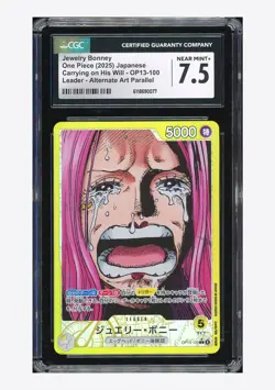 One Piece CGC 7.5 Jewelry Bonney L Alternate Art 2025 OP13-100 OP13 Japanese - Image 1