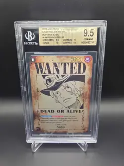 BGS 9.5 Sabo Wanted SP OP13-120 Alt Art Parallel One Piece English (A) - Image 1