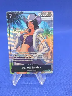 One Piece The Azure Sea’s Seven Ms All Sunday OP14-084 Alternate Alt Art NM - Image 1