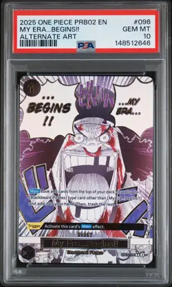 2025 ONE PIECE PRB02-ALTERNATE ART #096 MY ERA...BEGINS!! PSA 10 - Image 1