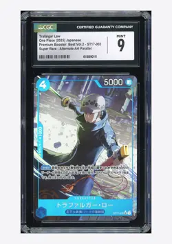 One Piece CGC 9 Trafalgar Law SR Alternate Art 2025 ST17-002 PRB02 Japanese - Image 1